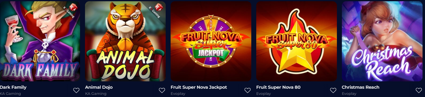 Gokkasten bij Nine Casino