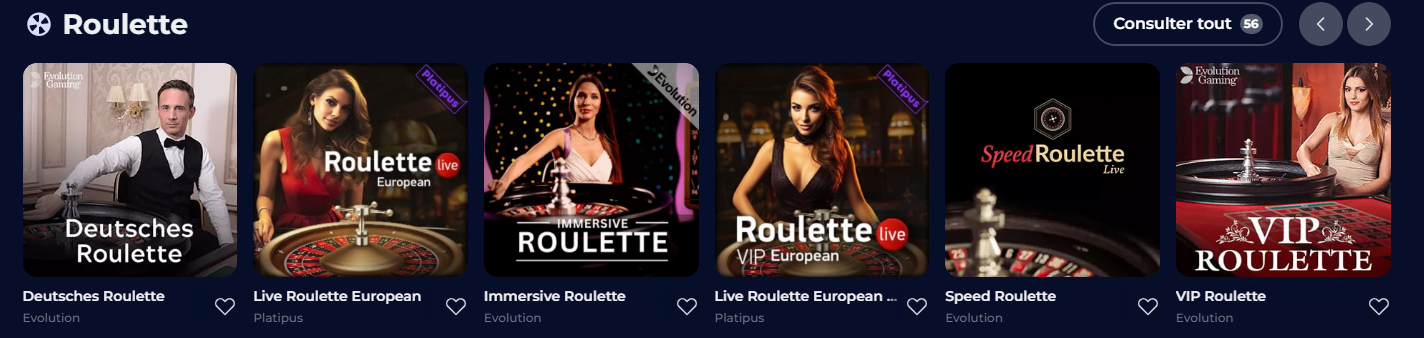 Live Roulette spellen bij Nine Casino