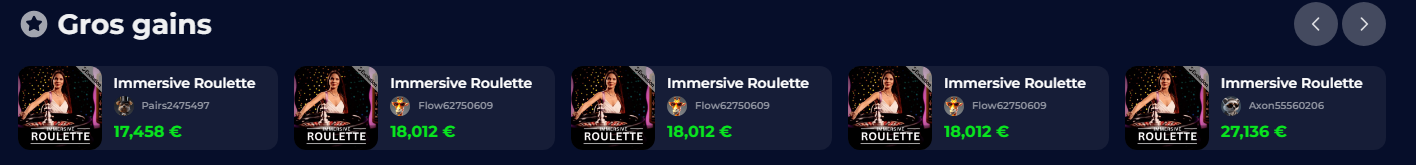 grote winsten bij Nine Casino